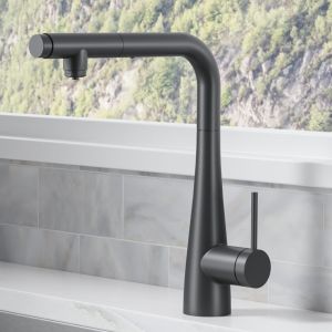Imex - grifo de cocina osmosis extraíble negro serie split
