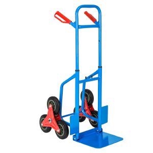 Carretilla sube escaleras con altura ajustable y carga hasta 100kg, azul