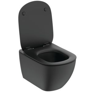 Pack wc suspendido tesi aquablade - negro mate - asiento abatible ultrafino