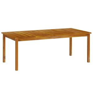 vidaXL mesa de jardín de madera maciza de acacia 200x100x74 cm