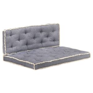 vidaXL set de cojines para sofá de palets 2 piezas azul