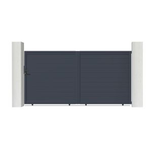 Pack puerta corredera eiger 3,5m h.180cm + puerta peatonal 1m h.180cm