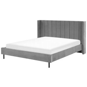 Cama terciopelo villette 180 x 200 cm gris