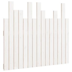 vidaXL cabecero de cama pared madera maciza pino blanco 95,5x3x80 cm