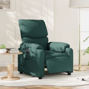Sillón reclinable eléctrico tela verde oscuro qweo9274