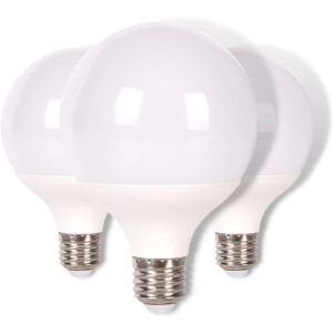 Pack 3 x bombillas LED globo, g95 E27, 15w 1700 lm, luz neutra 4200k