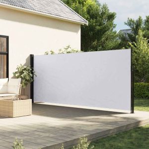 Pantalla de jardín, toldo lateral retráctil blanco 180x500 cm ety5660294