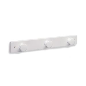 Perchero de pared rei 2-c756d01.3.01 | 355x46x43 mm | blanco | pino - zamak