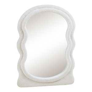 Espejo decorativo de pared moderno con marco de tela