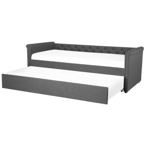 Cama nido tela libourne 90 x 200 cm gris oscuro