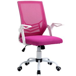 Silla de oficina 62.5x55x104 cm espuma, nylon, pp, metal y malla color rosa