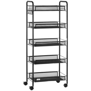 Carrito de cocina 45x26.5x106 cm acero Homcom, hogar - baño