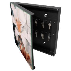 Caja de llaves 30x30x5 elegancia floral, apertura izquierda tulup