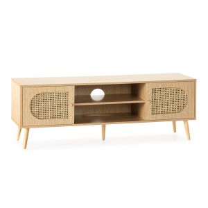 Mueble tv luna 2 puertas color roble