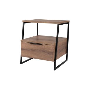 Mesita de noche de madera <<pal>> - 45 x 40 x 50 cm - marrón