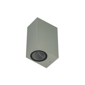 Apliques de pared rectangular para dos bombilla LED GU10 Gris(APCGU10-1G)
