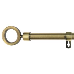Barra de acero extensible y decorativa  (dorado, 160-310cm aros acero)