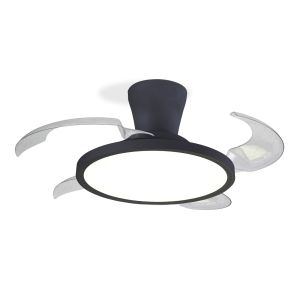 Ventilador de techo 4 aspas plegables ø107 color negro motor 29w