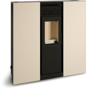 Tj - estufa de pellets canalizable de pasillo modelo pegaso 10 kw - blanco