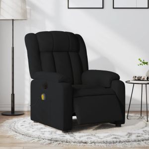 Sillón reclinable de masaje eléctrico tela negro qweo8650