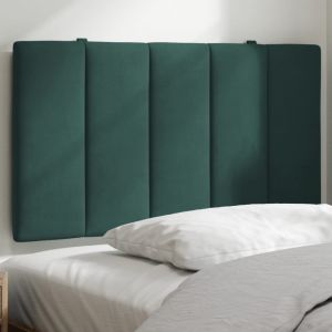 Cabecero de cama acolchado terciopelo verde oscuro 80 cm eso7409
