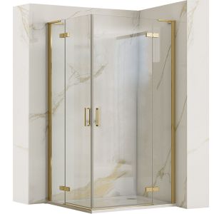 Rea cabina de ducha hugo 90x100 gold brush, 90x100x200,5 cm