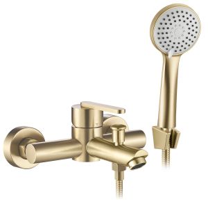 Rea grifo de bañera ontario brush gold, 17,5x15x23,5 cm