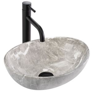 Rea lavabo sobre encimera sofia mini grigio, 35x26x12,5 cm