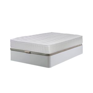 Cama canape abatible blanco 105x190 cm + colchon top viscoelastico de 28