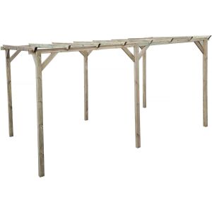 Marquesina para vehículo de madera <<sunny>> 3 x 5 m