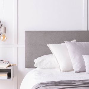Cabecero tapizado para cama de 135, 150 y 160 color gris malta