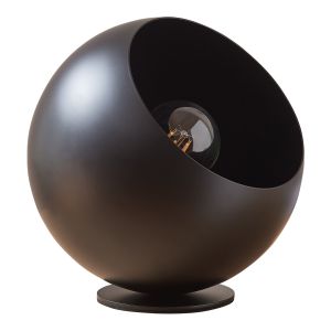 Lámpara de mesa lukkodso pantalla esférica 1xE27 metal 20xø20cm - negro