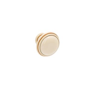 Pomo para muebles 00 en zamac y porcelana diám 35mm en oro lote de 25