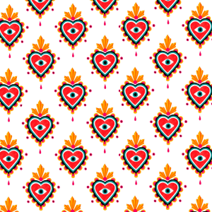 Papel pintado  corazones rojos 58cm ancho por 350cm alto