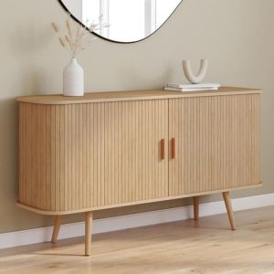 Aparador natural con puertas correderas romie 140 cm