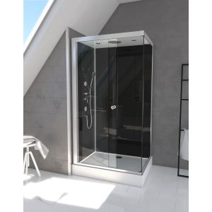 Cabina ducha rectangular 110 x 80 x 215 cm- raven