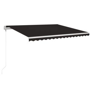 vidaXL toldo automático LED sensor de viento gris antracita 400x350 cm