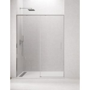 Mampara de ducha frontal cetus 1+1, 115-120 cm perfíl cromo