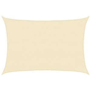 vidaXL toldo de vela crema hdpe 160 g/m² 4x5 m