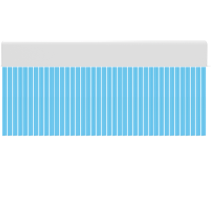 Cortina para puertas de PVC wave azul translucido / 120 x 220