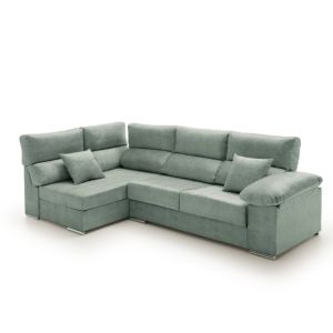 Sofa chaise longue rinconera reclinable cosima agua marina izquierda