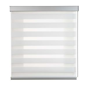 Estor noche y día estores enrollables acabados en aluminio blanco 80x250cm