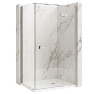 Rea cabina de ducha atlas 80x100 chrome derecha, 80x100x200 cm