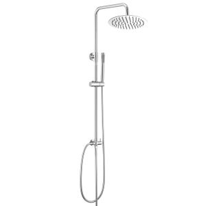 Columna de ducha - auralum max - cromada - cabezal de acero inoxidable de 2