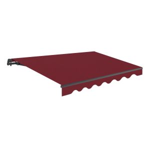 Toldo manual retráctil 2,5x2 granate poliéster