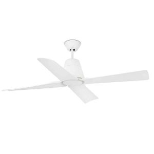 Ventilador de techo sin luz blanco de acero 4 palas abs 130 cm dc 6 vel ip4
