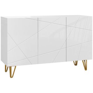 Aparador 120x40x75 cm color blanco Homcom, hogar - muebles de comedor