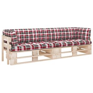 vidaXL sofá de palets 2 plazas cojines madera de pino impregnada