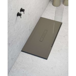 Plato de ducha resina extraplano gris oscuro 70x170 cm