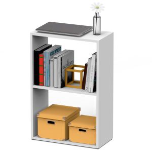 Estantería almacenaje libros, muebles salón o briebe nova blanco
